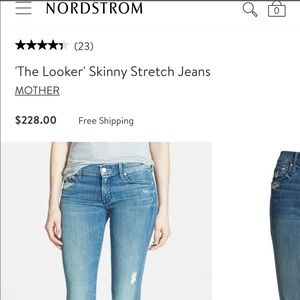 MOTHER “The Looker” jeans in Graffiti Girl 27